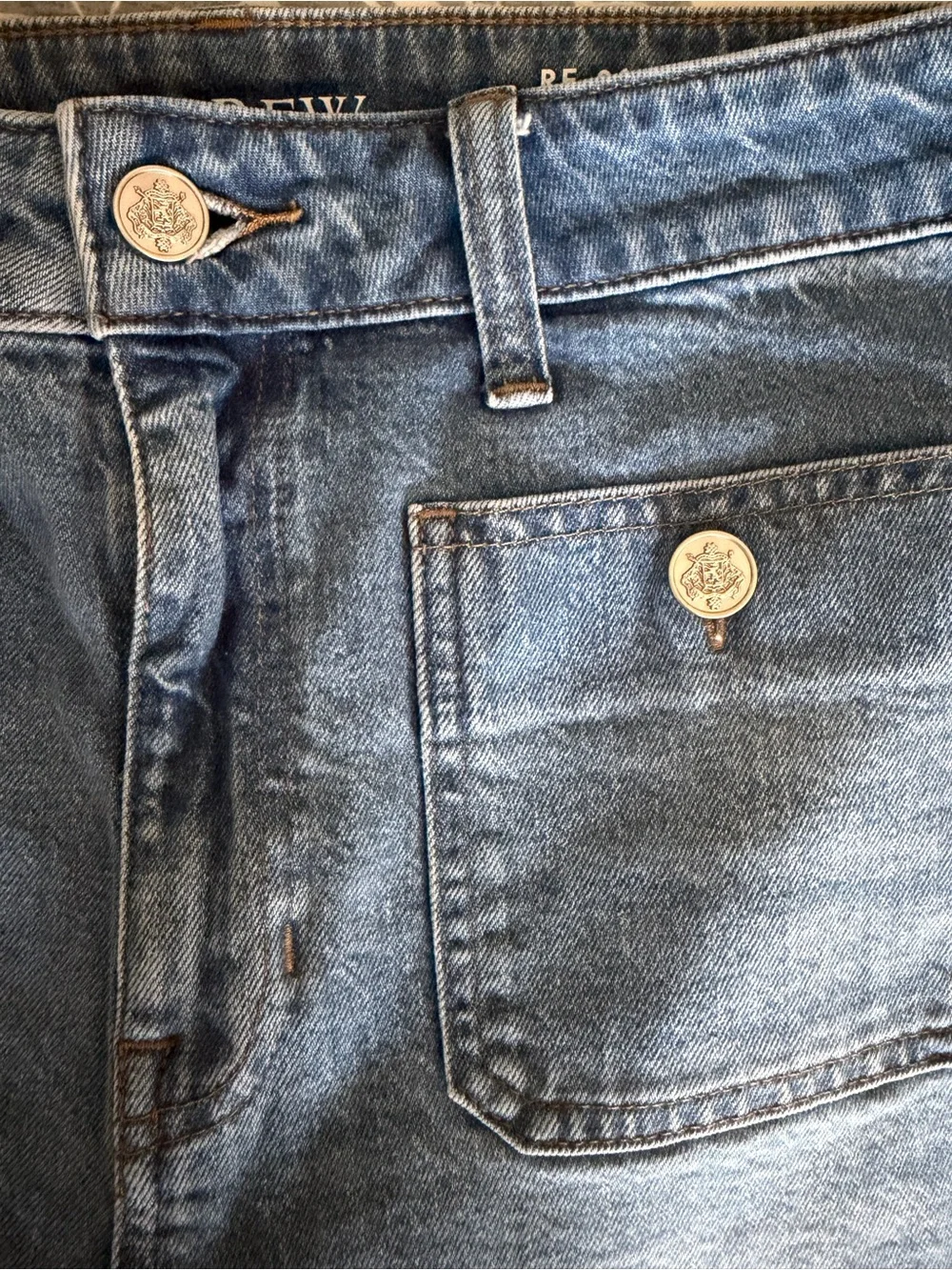 J. Crew High rise Sailor Denim Trouser in 1996 semi-stretch Size 29 Style CC569 - Picture 4 of 10